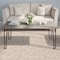 Hastings Home Coffee Table with Hairpin Legs, Modern Industrial Style Decor, Woodgrain-Look, Living Room or Office 662088RNV - alternate 1